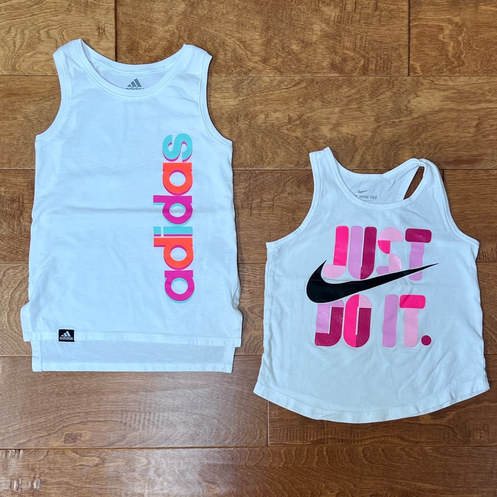 Toddler Girls Nike + Adidas Tank Tops - 4 / 4T - 2 included!